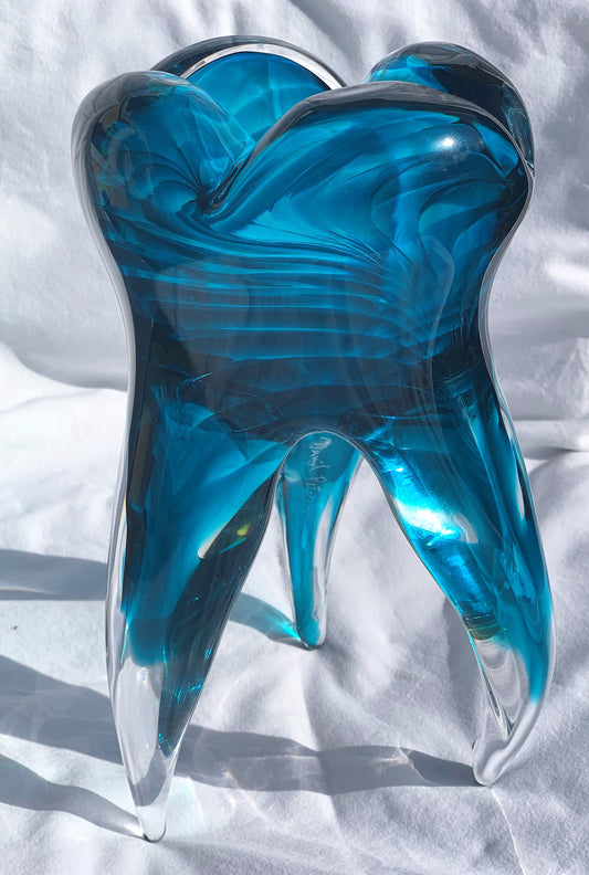 Mighty Molar Solid Glass Tooth Sculpture