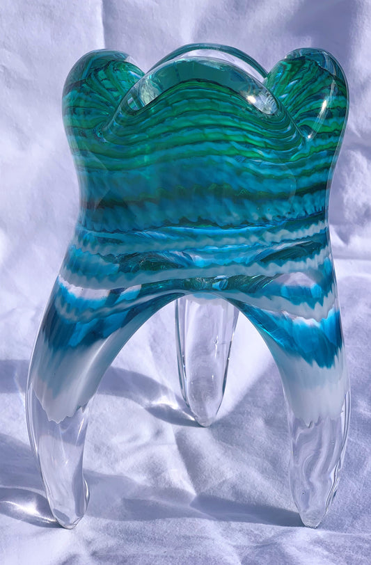 Mighty Molar Solid Glass Tooth Sculpture