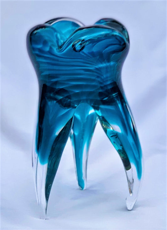 Mighty Molar Solid Glass Tooth Sculpture