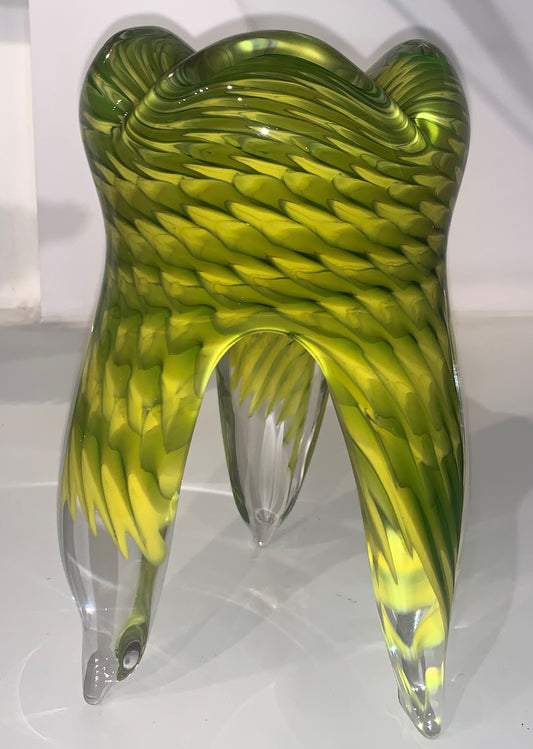Mighty Molar Solid Glass Tooth Sculpture