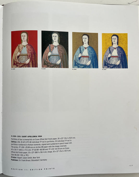 Andy Warhol Saint Apollonia Trial Proof