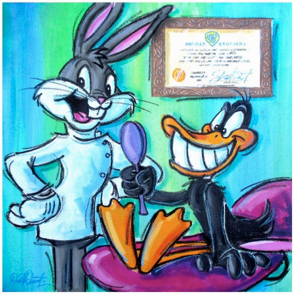 Dr Bugs and Daffy 30" x 30"