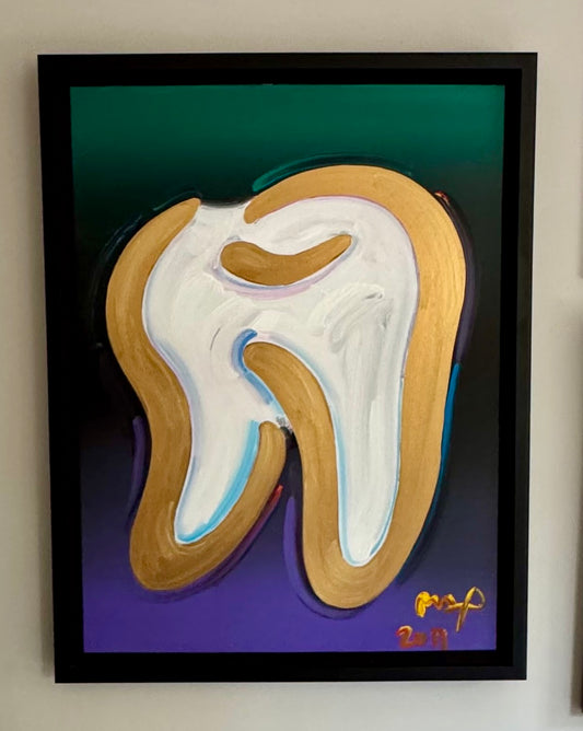 Peter Max Original on Canvas - Gold Tooth