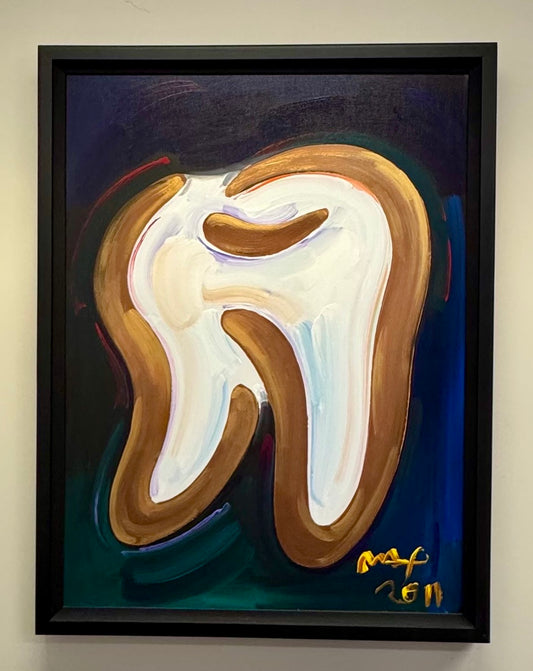 Peter Max Original on Canvas - Bronze Tooth