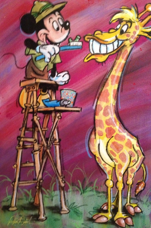 Mickey and Giraffe 20" x 30"