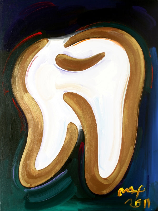Peter Max Original on Canvas - Bronze Tooth