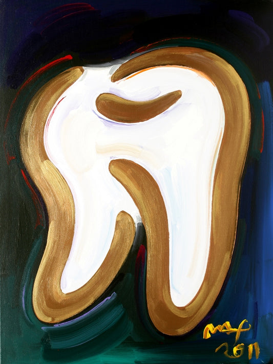 Peter Max Original on Canvas - Bronze Tooth