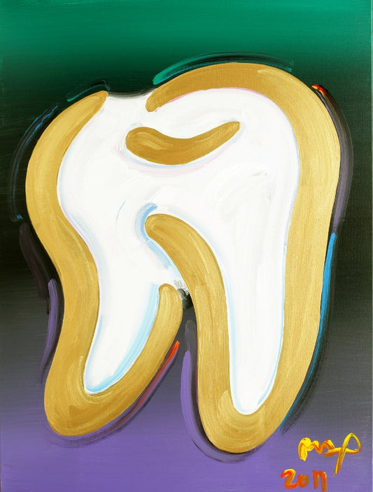 Peter Max Original on Canvas - Gold Tooth