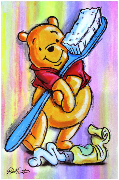 Pooh and Toothbrush 24" x 36"