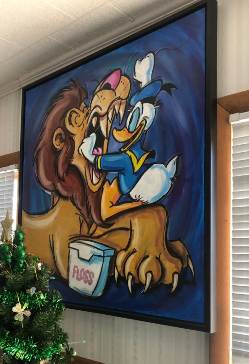 Donald Duck and Lion